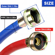 Washing Machine Hoses Red and Blue Coded