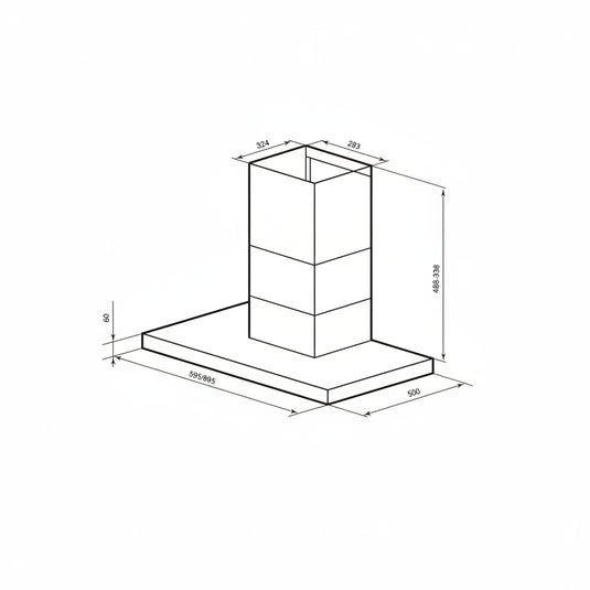 Millen 90cm Range Hood MKH 905 IX Stainless Steel 230W, 3 Year Warranty