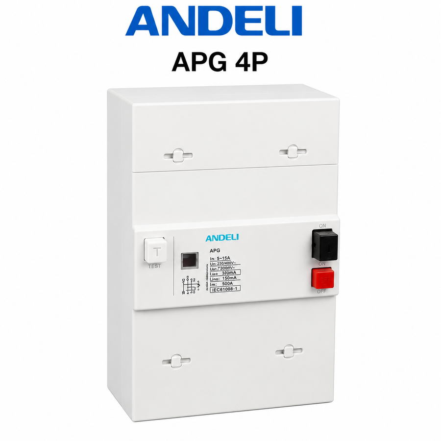 ANDELI APG 4 Pole Residual Current Circuit Breaker RCCB 230 400V