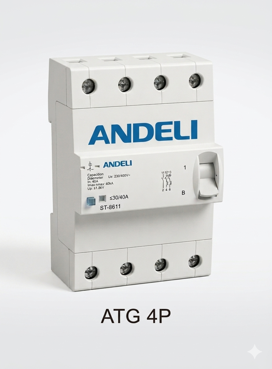 ANDELI ATG 4 Pole Residual Current Circuit Breaker RCCB
