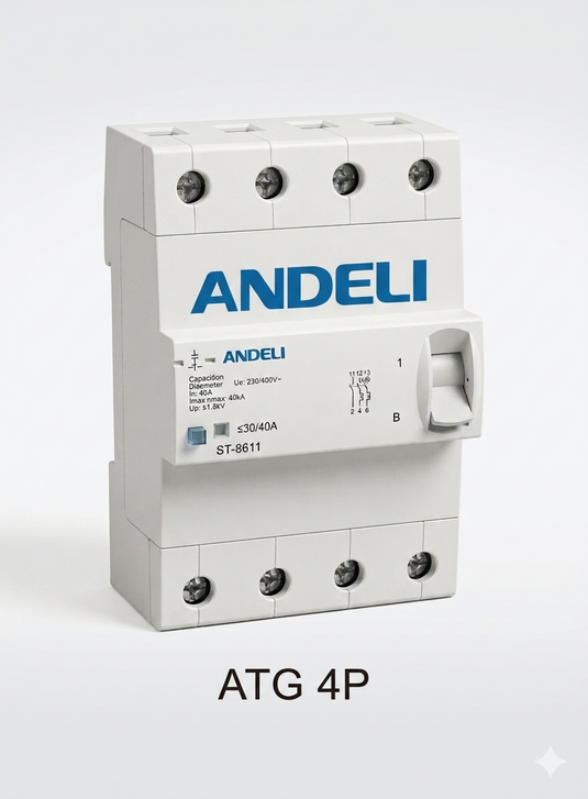 ANDELI ATG 4 Pole Residual Current Circuit Breaker RCCB
