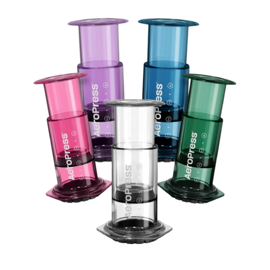 AeroPress Coffee Maker Clear & Colors 