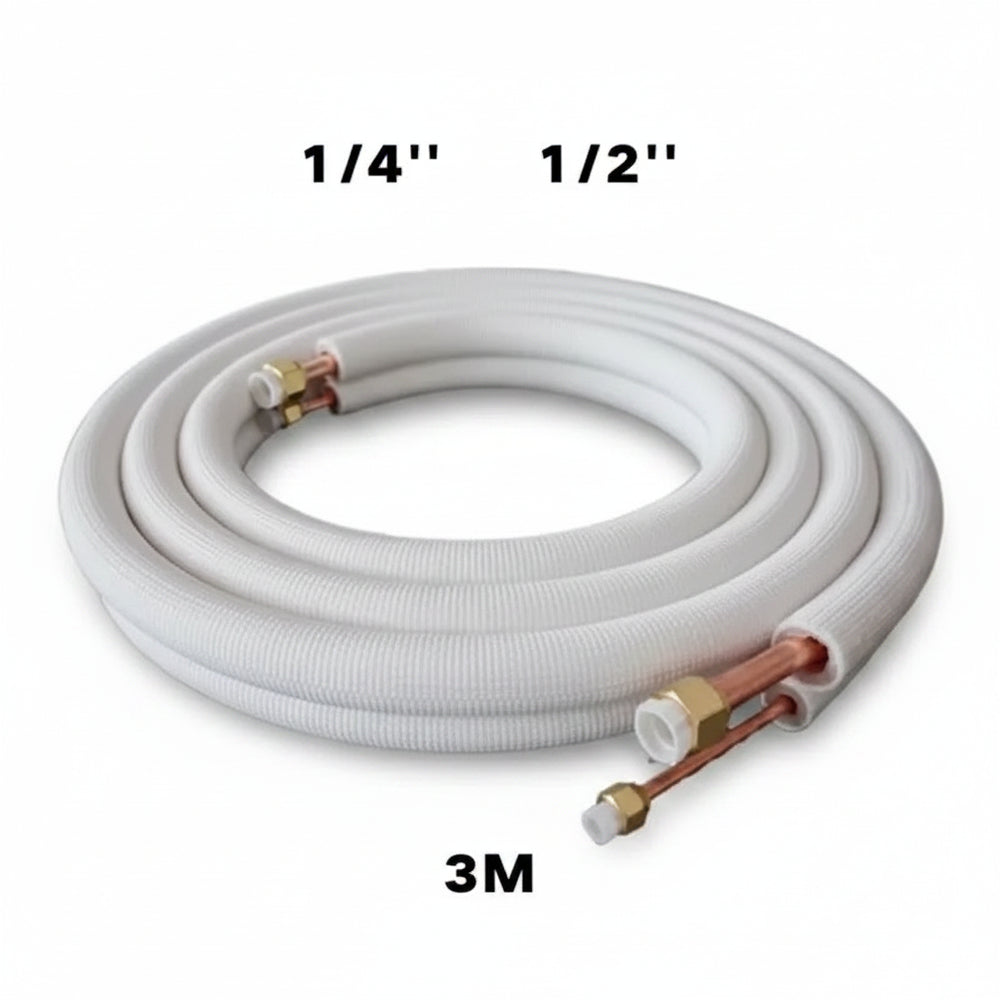 Air Conditioner Pair Coil Tube 1-4, 1-2 Insulated Copper Pipes