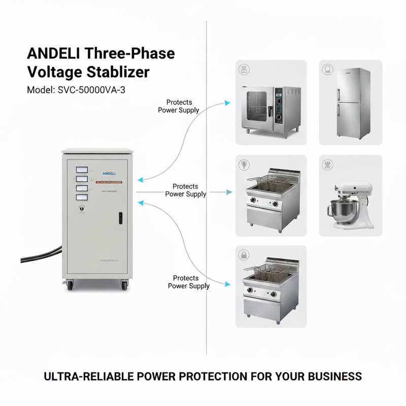 Load image into Gallery viewer, Andeli Electric Voltage AC Stabilizer SVC 50000 VA 50 KW Three (3) Phase 380V
