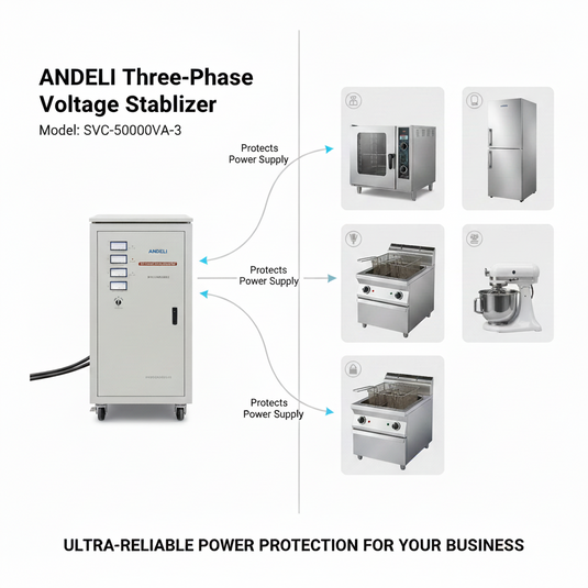 Andeli Electric Voltage AC Stabilizer SVC 50000 VA 50 KW Three (3) Phase 380V