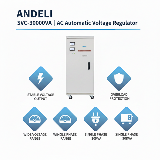 Andeli AC Voltage Stabilizer SVC 30000 VA 30 KW Single(1) Phase 220V