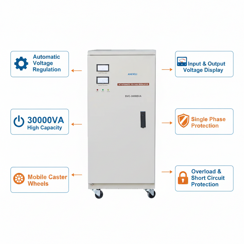 Load image into Gallery viewer, Andeli AC Voltage Stabilizer SVC 30000 VA 30 KW Single(1) Phase 220V
