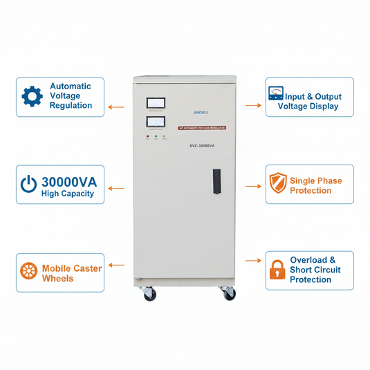 Andeli AC Voltage Stabilizer SVC 30000 VA 30 KW Single(1) Phase 220V