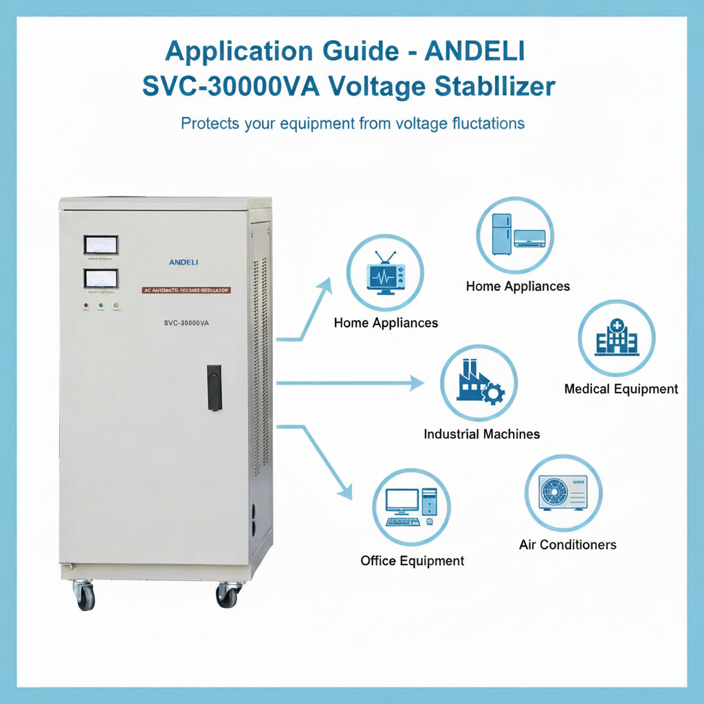 Andeli Voltage Stabilizer SVC 30000 VA 30 KVA Single (1) Phase 110V