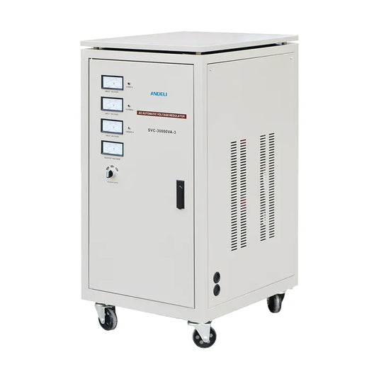 Andeli AC Voltage Stabilizer SVC 30000 VA 30 KW Three (3) Phase Slide 380V