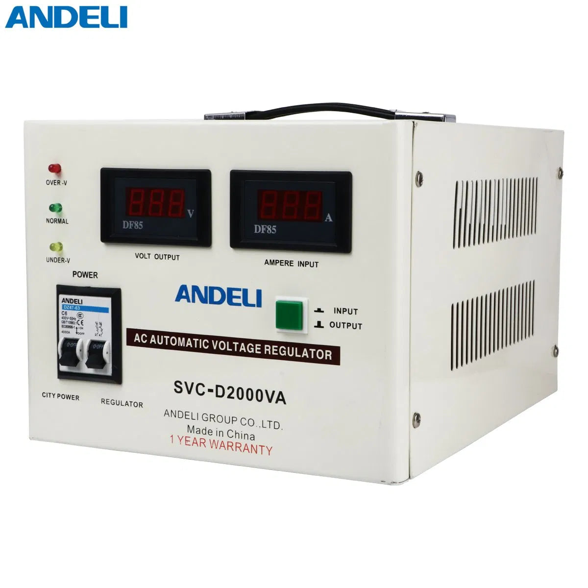 Andeli Voltage Stabilizer SVC 2000 VA 2 KVA Single (1) Phase 220V Digital