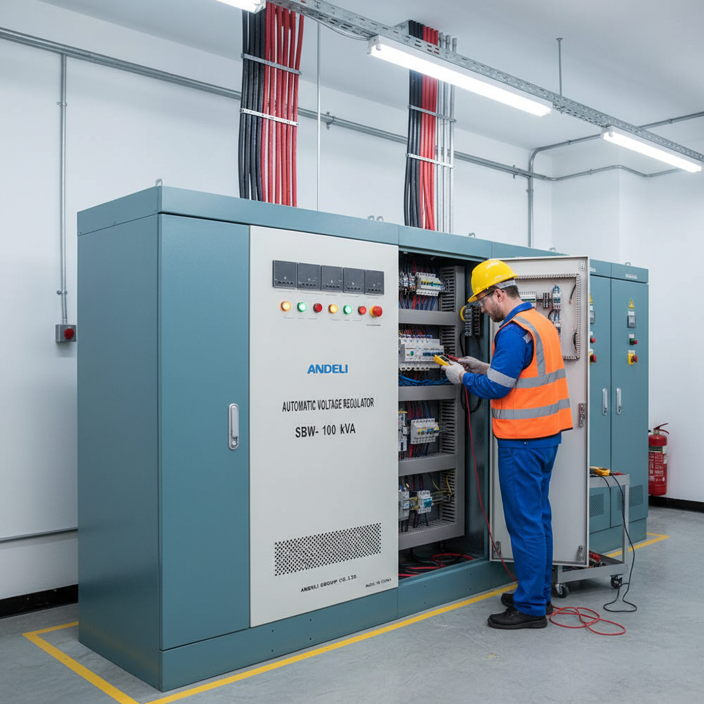 Andeli Automatic Voltage Stabilizer SBW 100000 VA 100 KVA Three (3) Phase 380V