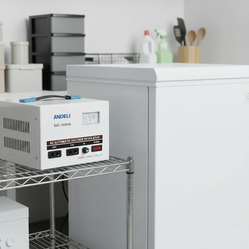 Andeli Fully Automatic AC Voltage Stabilizer SVC 1000 VA 1 KVA Single (1) Phase 110V