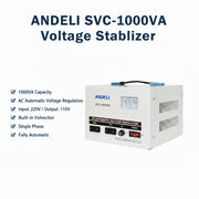 Andeli Voltage Stabilizer SVC 1000 VA 1 KW Single (1) Phase 80-250V
