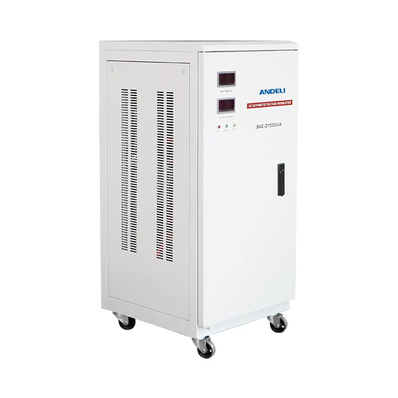 Andeli Fully Automatic Voltage Stabilizer SVC 15000 VA 15 KVA Single (1) Phase Slide 220V