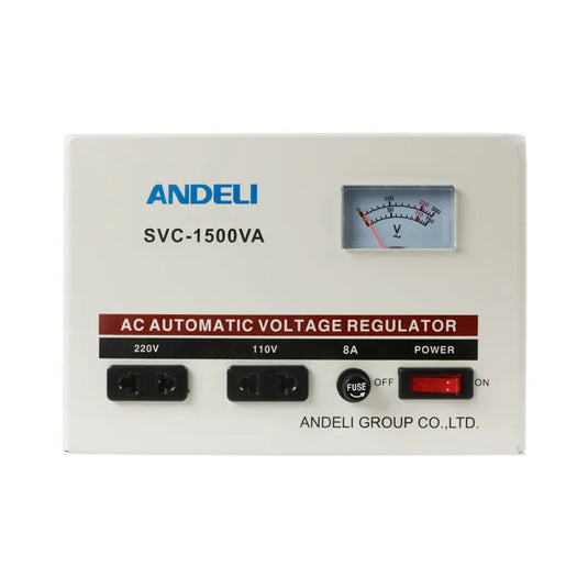 Andeli Fully Automatic Voltage Stabilizer SVC 1500 VA 1.5 KW Single (1) Phase 220V