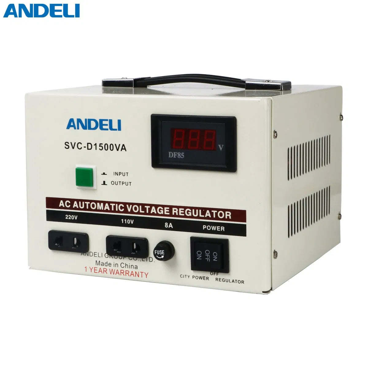 Andeli Voltage Stabilizer SVC 1500 VA 1.5 KW Single (1) Phase 220V Digital