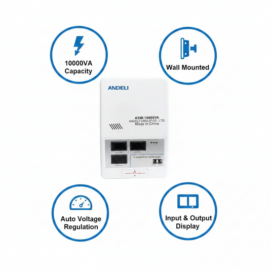 Andeli Wall Mounted Automatic Voltage Stabilizer SDW 10000 VA 10 KW Single Phase 110V