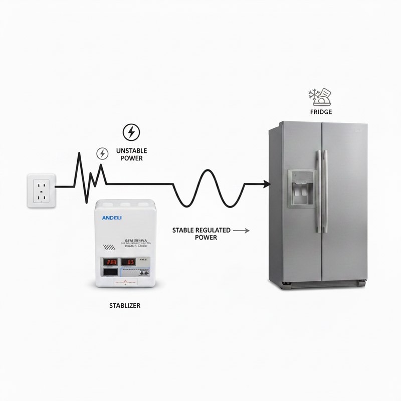 Load image into Gallery viewer, Andeli Automatic Voltage Stabilizer SDW 5000 VA 5 KW Single Phase 220V
