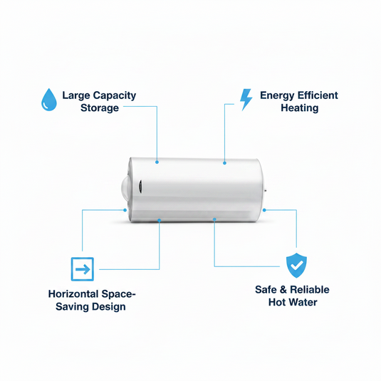 Ariston Electric Water Heater Horizontal ARI 150 HORD 570 THER MO 2000 W, 150 L - White