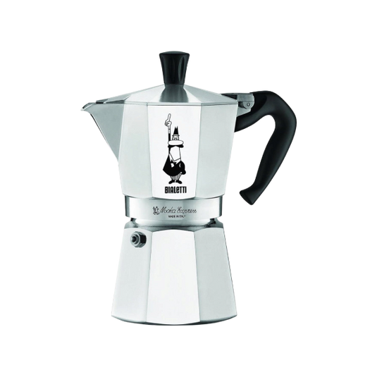 Bialetti Moka Express Coffee Maker – Silver Classic Stovetop Espresso Pot 3 cups