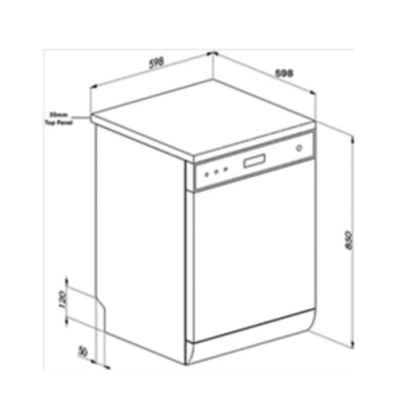 Load image into Gallery viewer, Baumatic BMEDW16FSBL Midnight Series 16 Place Freestanding Dishwasher
