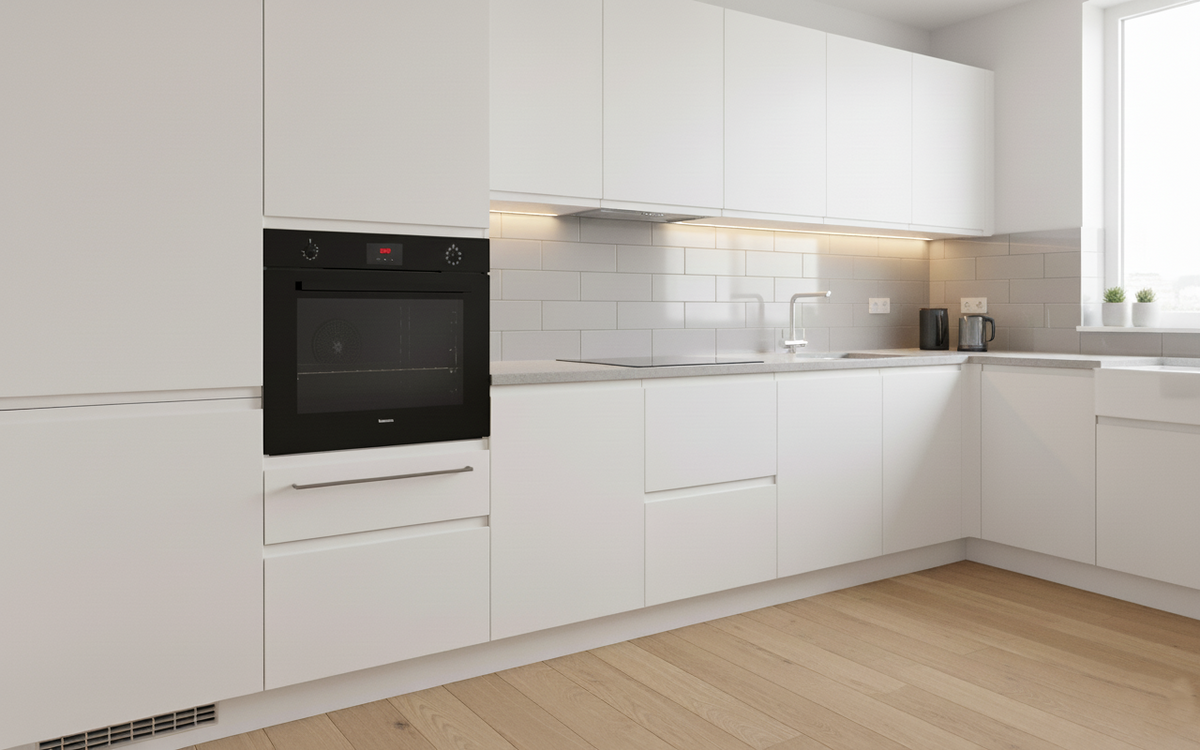 Baumatic BMEO96E9BL 90cm Built-in Electric Fan Oven & Grill, 125L