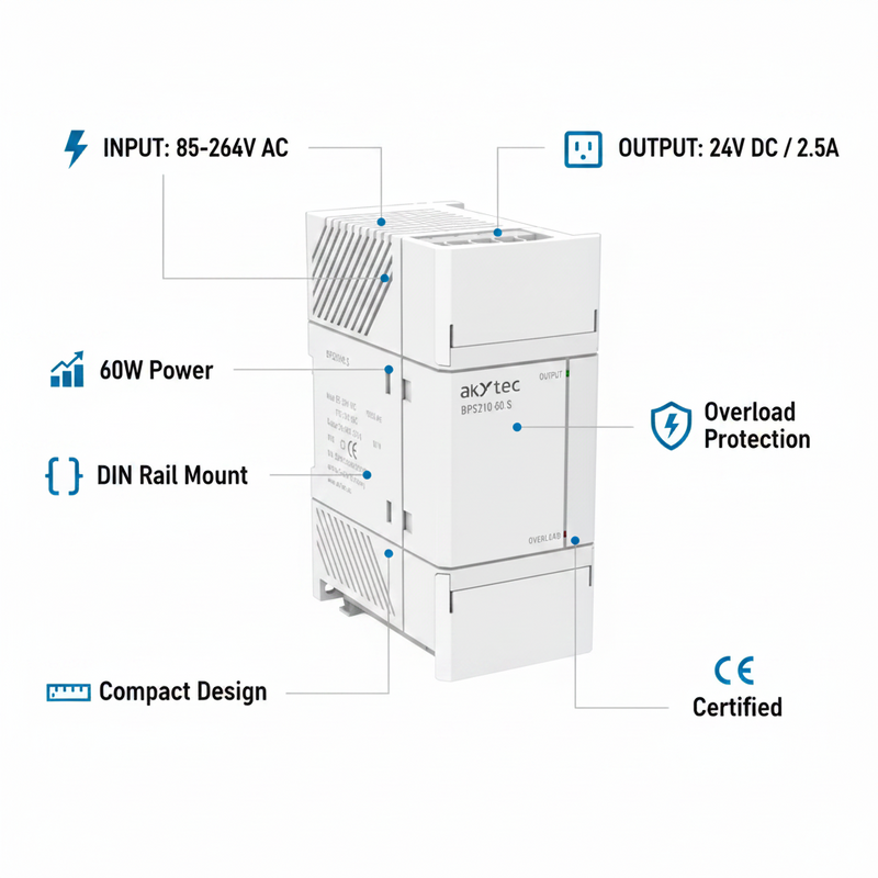 Load image into Gallery viewer, Akytec Power Supply Unit BPS210-60.S
