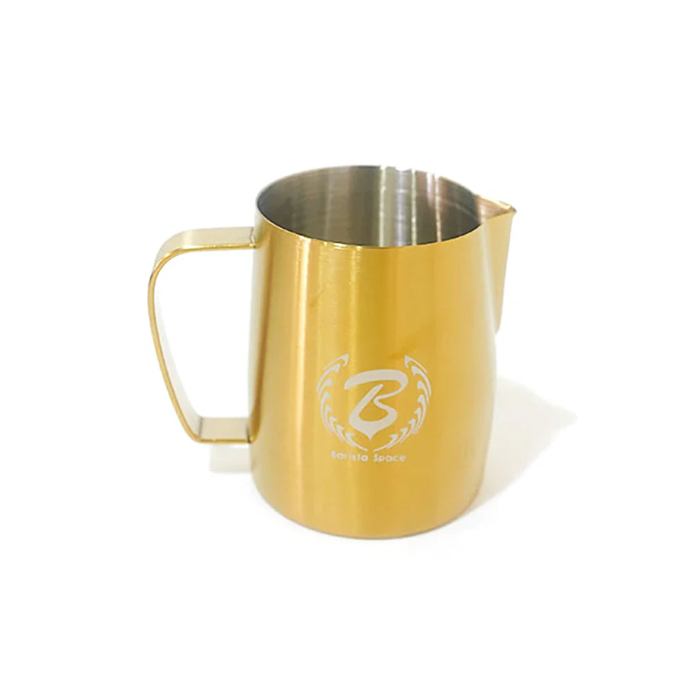 Barista Space Gold Milk Pitcher – Stainless Steel Jug for Latte Art 350ML