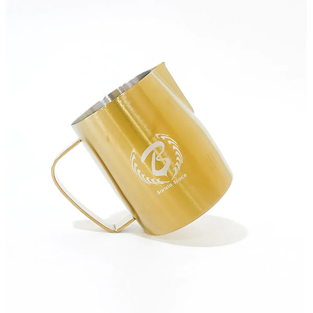 Barista Space Gold Milk Pitcher – Stainless Steel Jug for Latte Art 350ML