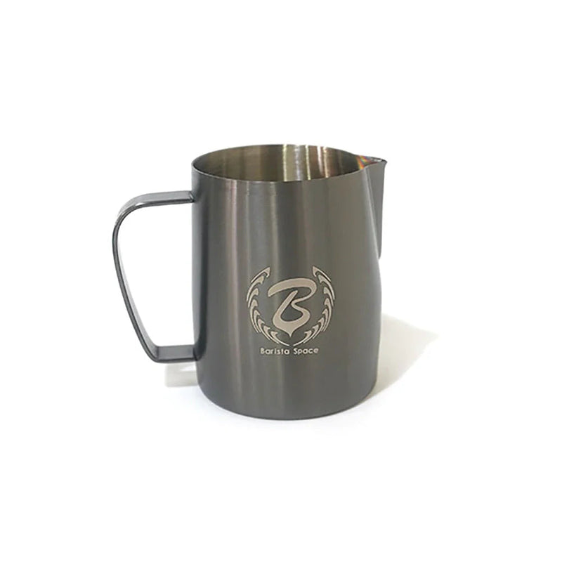 Load image into Gallery viewer, Barista Space Sandy Black Milk Pitcher – Non-Slip Finish 450ML
