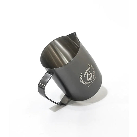 Barista Space Sandy Black Milk Pitcher – Non-Slip Finish 450ML
