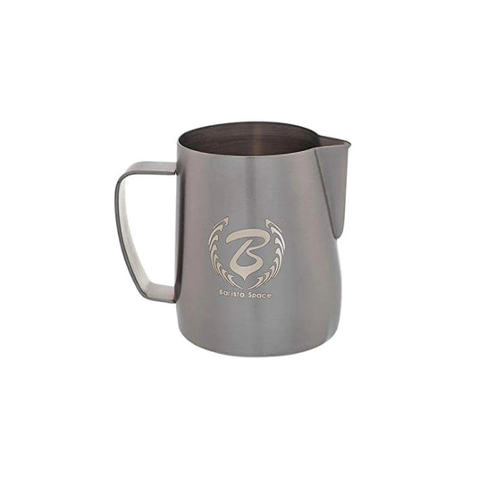 Barista Space Sandy Black Milk Pitcher – Non-Slip Finish 600ML