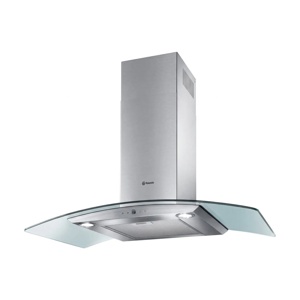 Baumatic BMECH9WGLSS-2 90CM Curved Glass Wall Mounted Hood