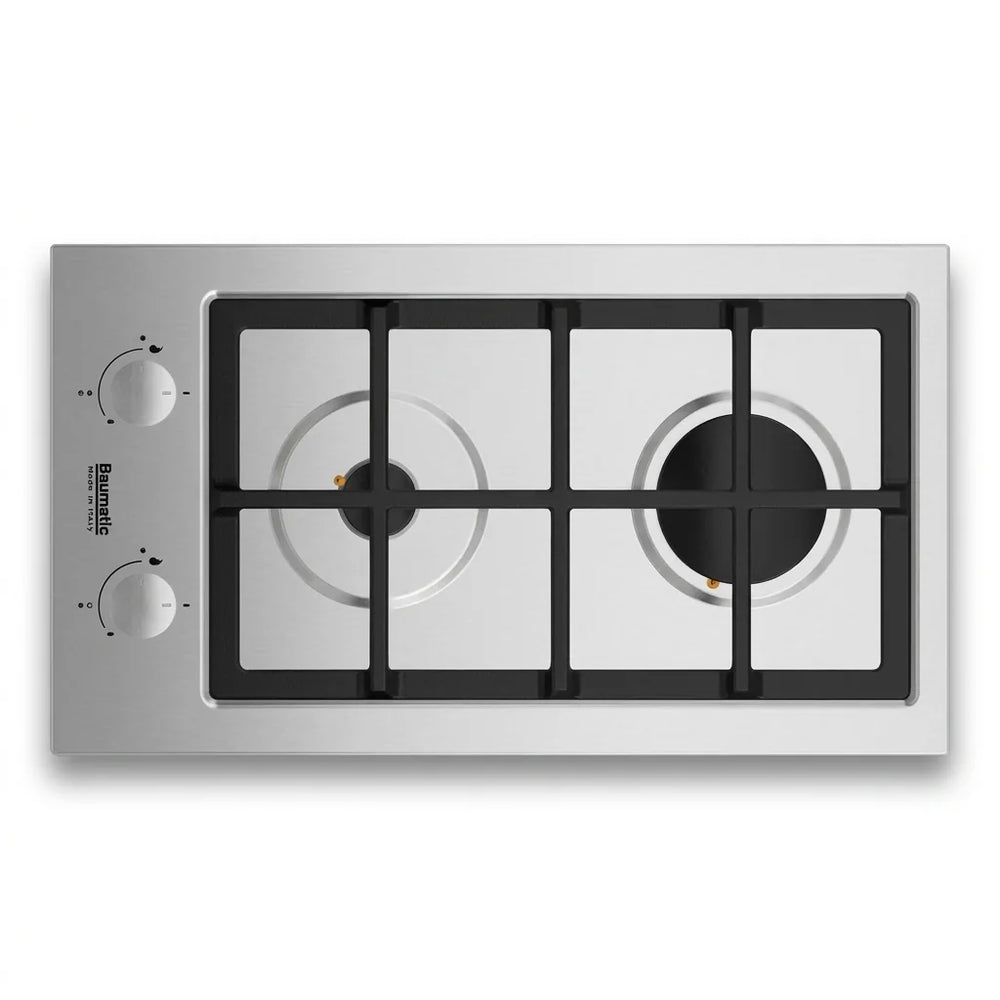 Baumatic Built-in Gas Hob 2 Burner BMEH3GSS-2 30cm