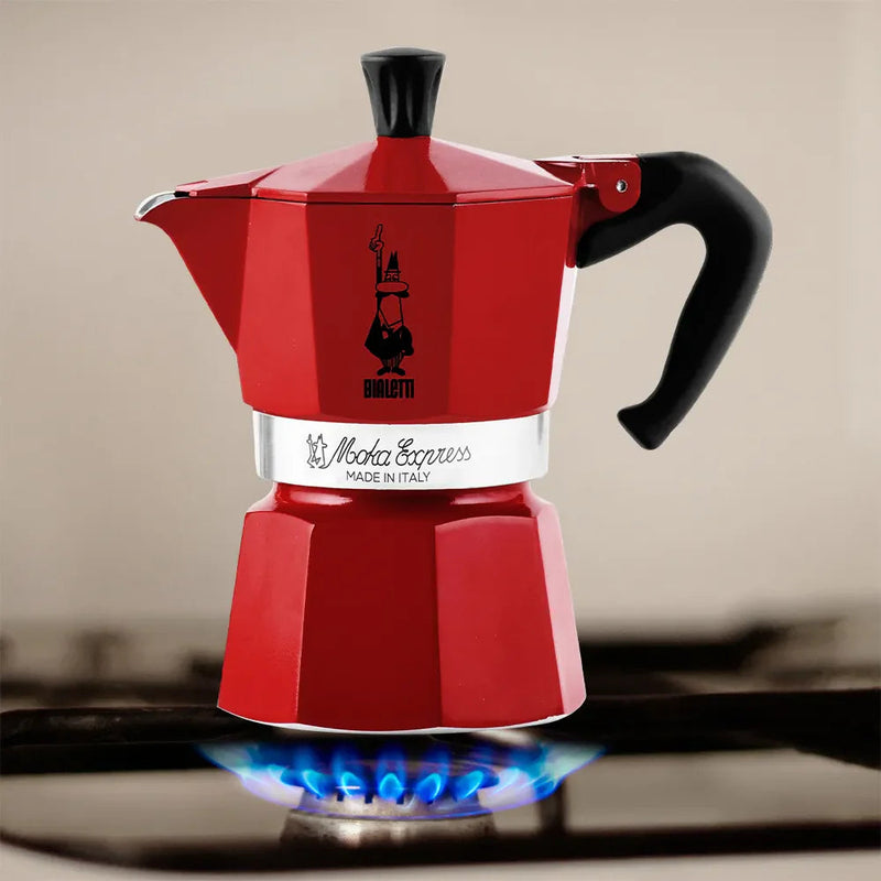 Load image into Gallery viewer, Bialetti Moka Express Coffee Maker – Red &amp; Black Edition
