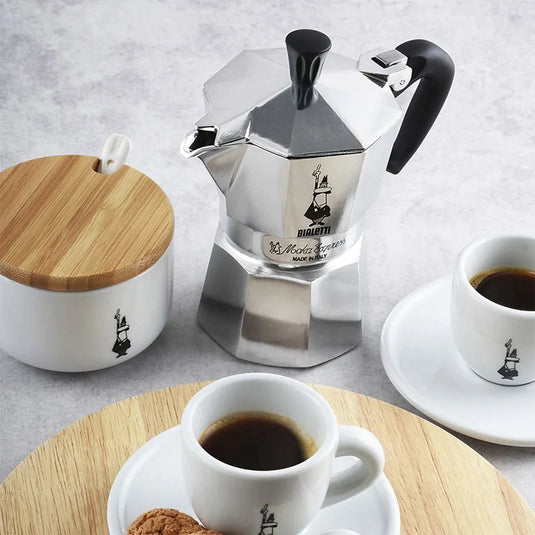 Bialetti Moka Express Coffee Maker – Silver Classic Stovetop Espresso Pot 6cups