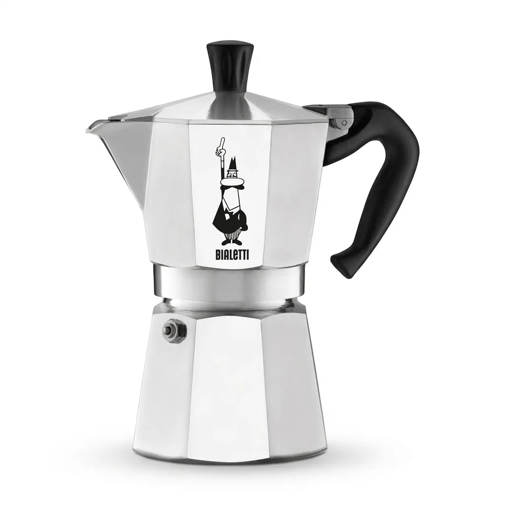 Bialetti Moka Express Coffee Maker – Silver Classic Stovetop Espresso Pot 3 cups