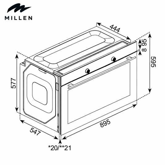 Millen Built-in Electric Oven MEO 905 BB