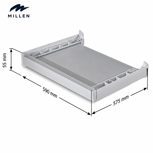 MILLEN White Stacking Kit – Secure Mounting for Washer & Dryer, M01WH МWM10W shelf White