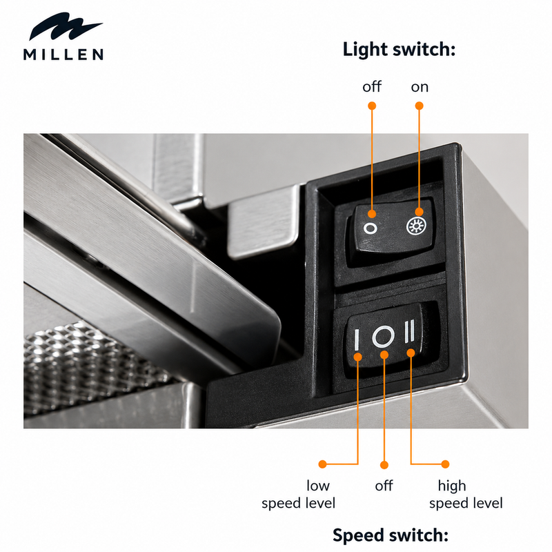 Load image into Gallery viewer, Millen 90cm Telescopic hood MBKHSG 9001 BL Filters Included, 3 Years Warranty
