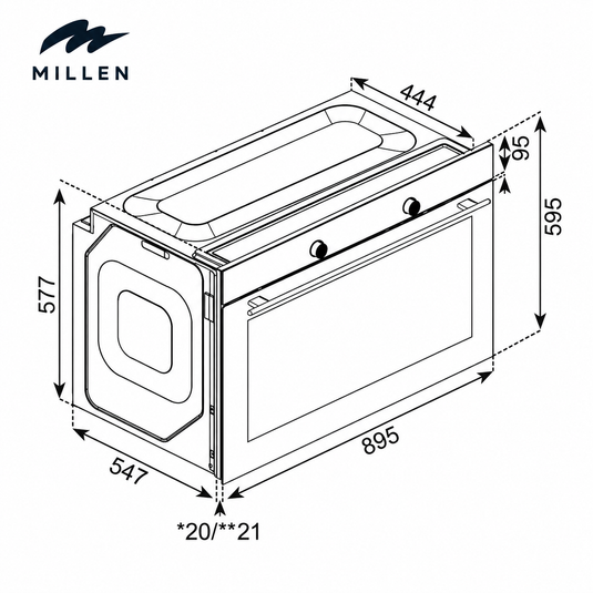 Millen Built-in Electric Oven MEO 910 BB