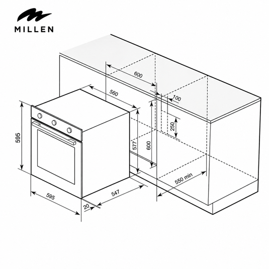 Millen Built-in Electric Oven MEO 6001 BB