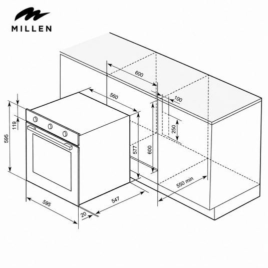 Millen Built-in Electric Oven MEO 6002 BB
