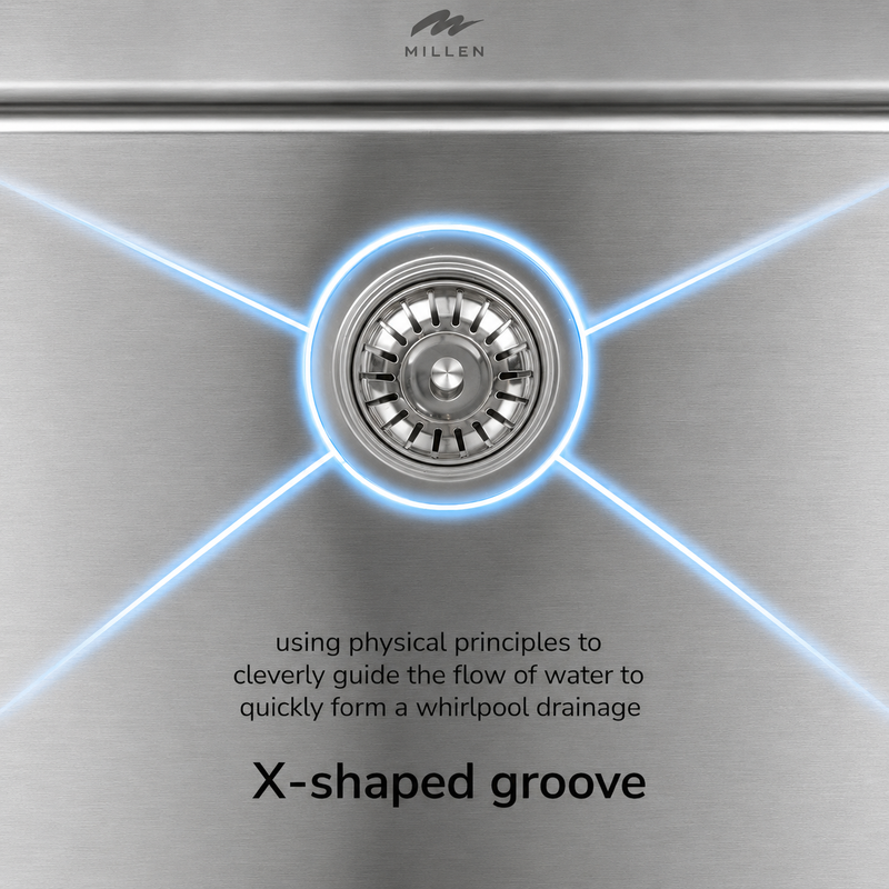 Load image into Gallery viewer, Millen Premium Handmade Undermount Top mount Single Bowl Sink - SUS 304 Stainless Steel, Soundproof, Satin Finish - MS12764525SS
