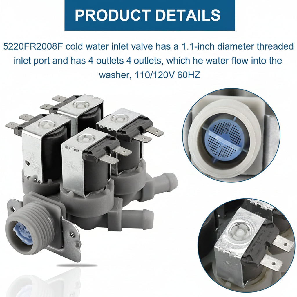 Cold Water Inlet Valve by AMI PARTS -Washing Machine