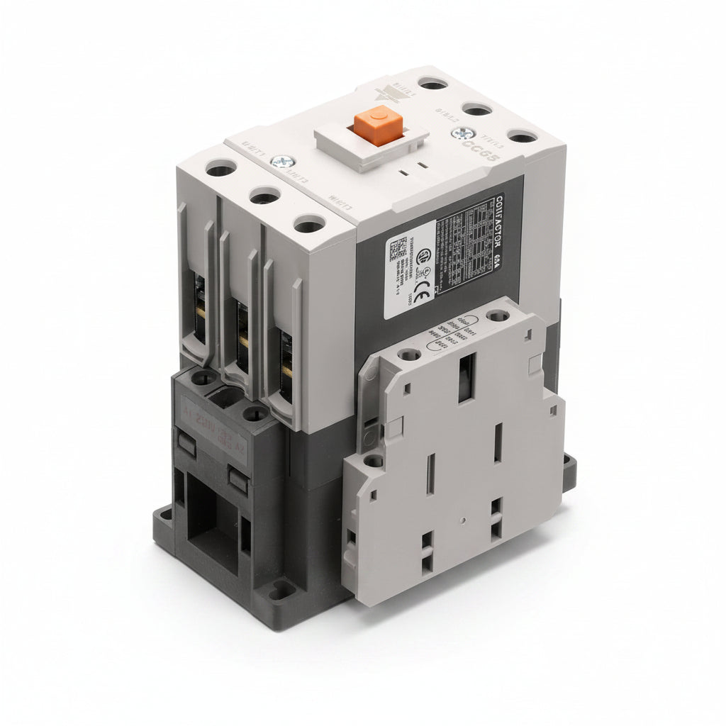 Contactor 53235 with Aux Contact, 230V Coil, 65A, 3 Pole