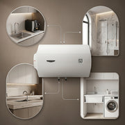 Ariston Electric Water Heater Horizontal PRO1 R Italy, 100 Liter - White
