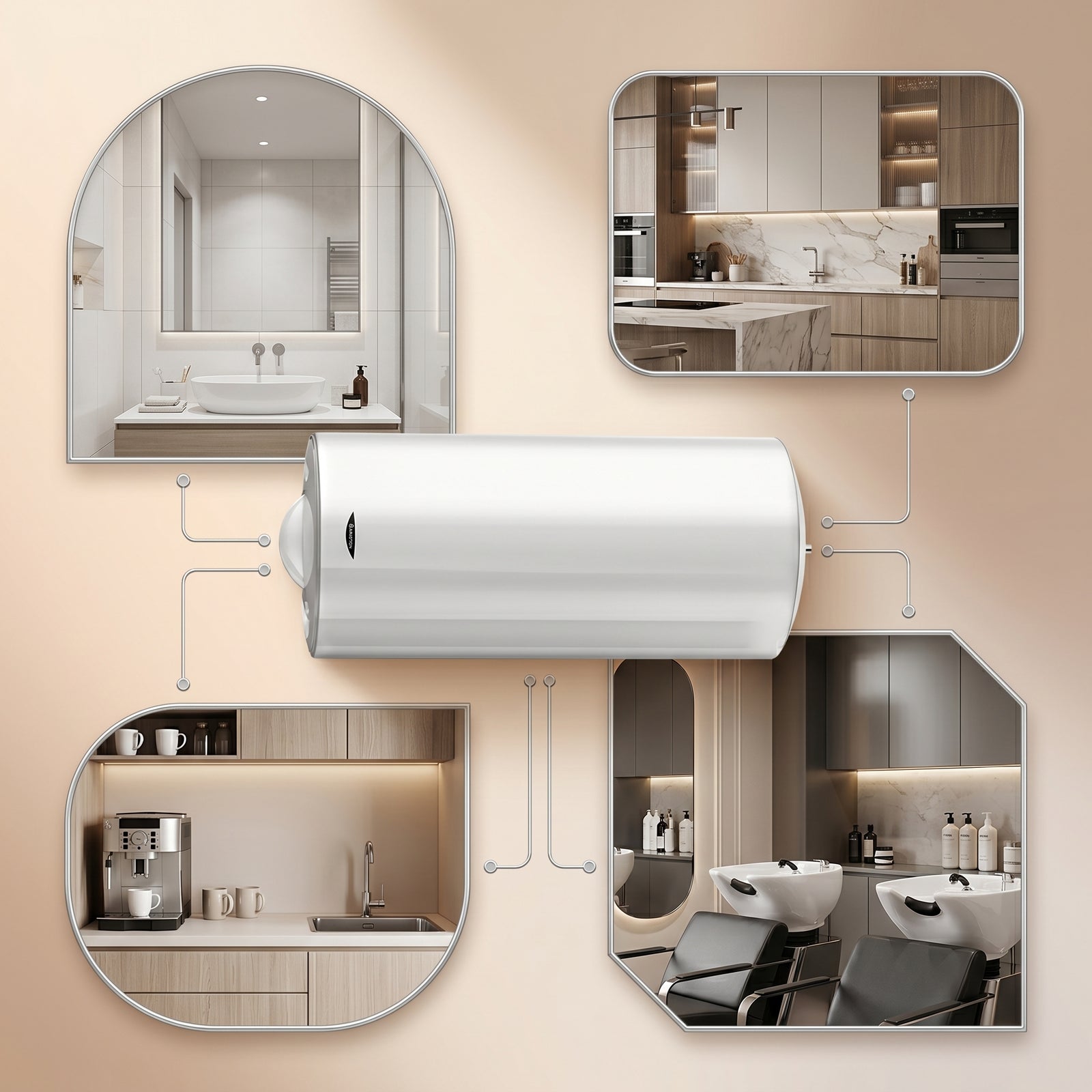 Ariston Electric Water Heater Horizontal ARI 150 HORD 570 THER MO 2000 W, 150 L - White
