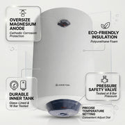 Ariston Electric Water Heater Vertical BLU R, 100 L - White